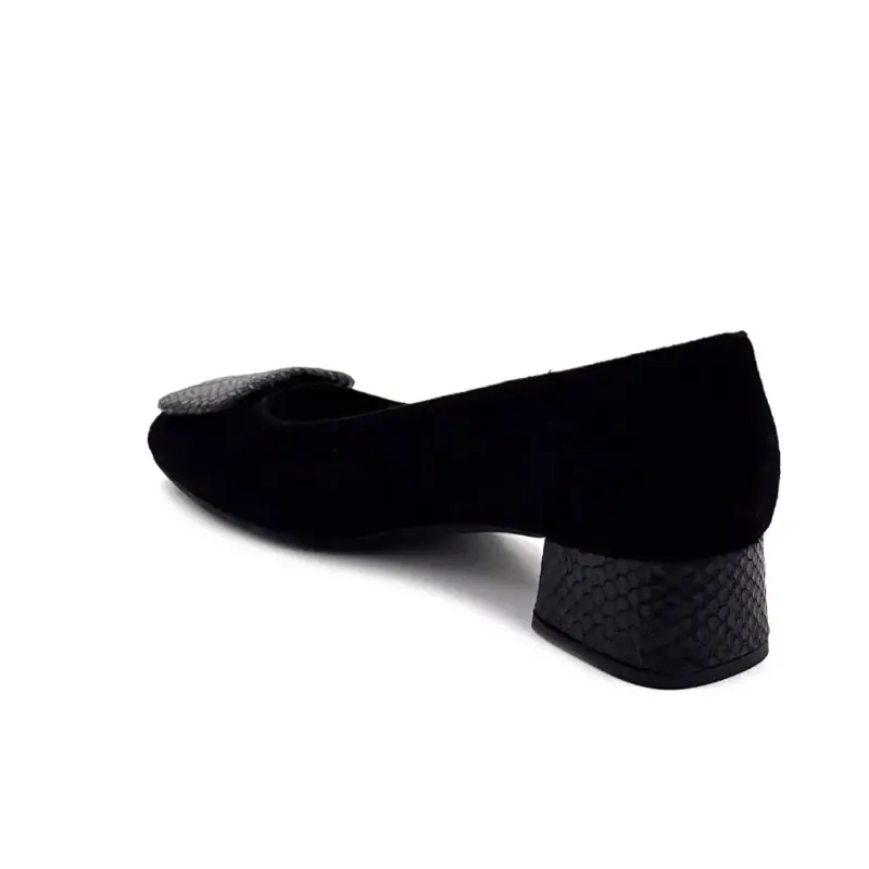 Sapatilhas de ballet Reqins Kefir-26 em camurça preta - %shop-name%