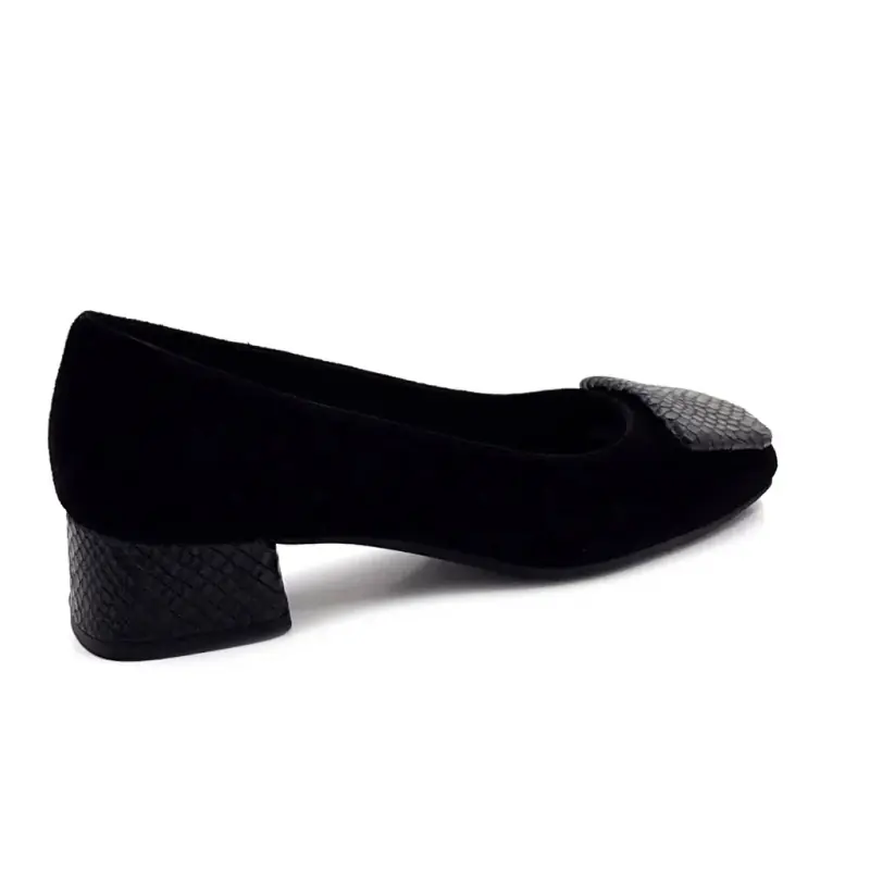 Ballerines Reqins Kefir-26 en daim noir - %shop-name%
