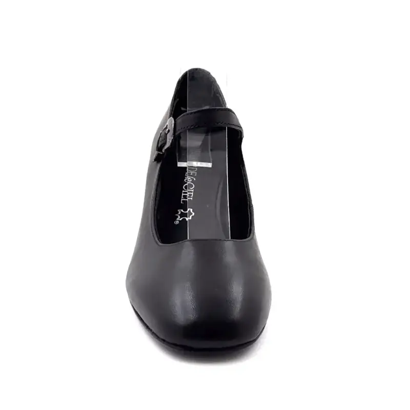 Babies Regarde Le Ciel Viviana 01 Cuir Noir Talon Reptile %shop-name%