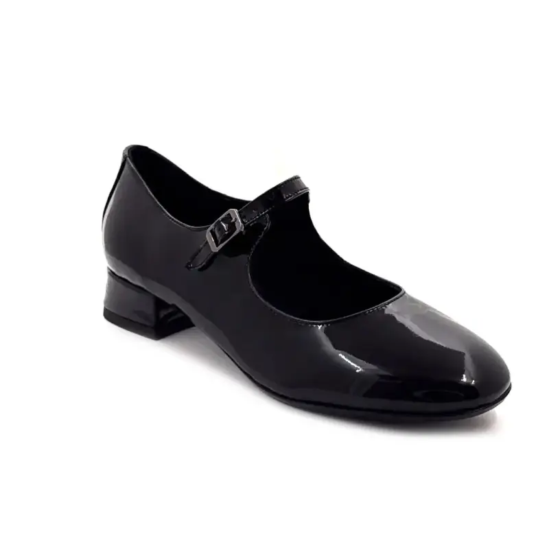 Reqins Sixtine Babyschuhe aus schwarzem Lackleder - %shop-name%