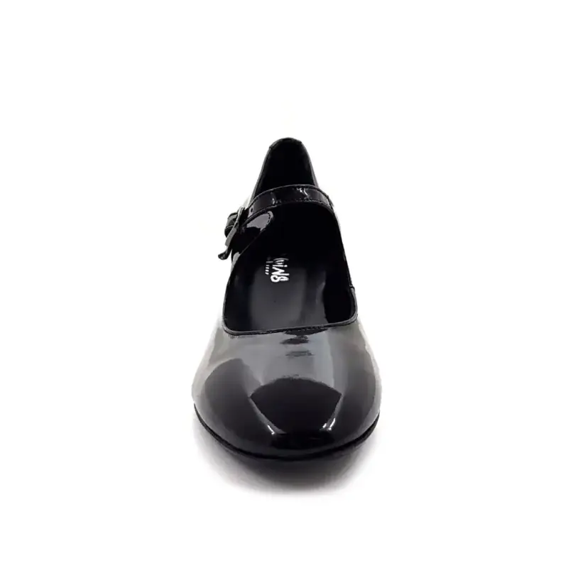 Babies Reqins Sixtine en cuir vernis noir - %shop-name%