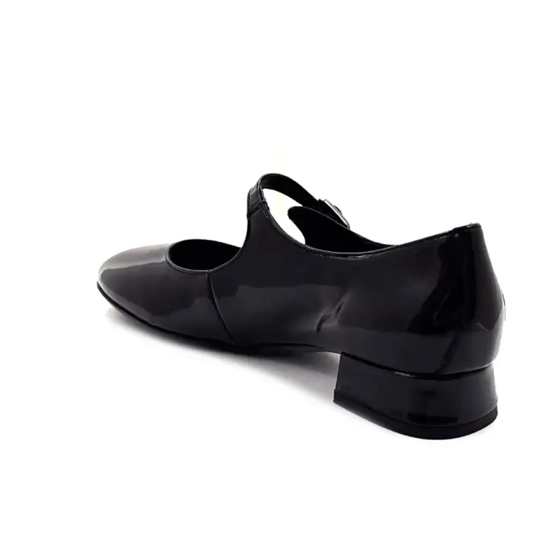 Babies Reqins Sixtine en cuir vernis noir - %shop-name%