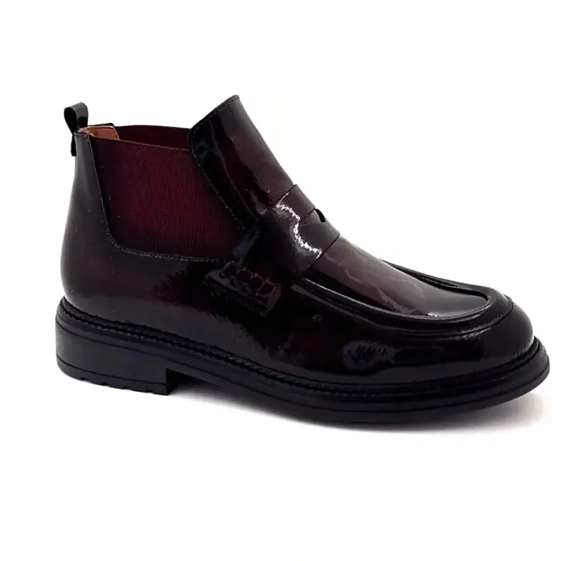 Ghete Ivoire CV6403 Piele lăcuită Bordeaux - %shop-name%