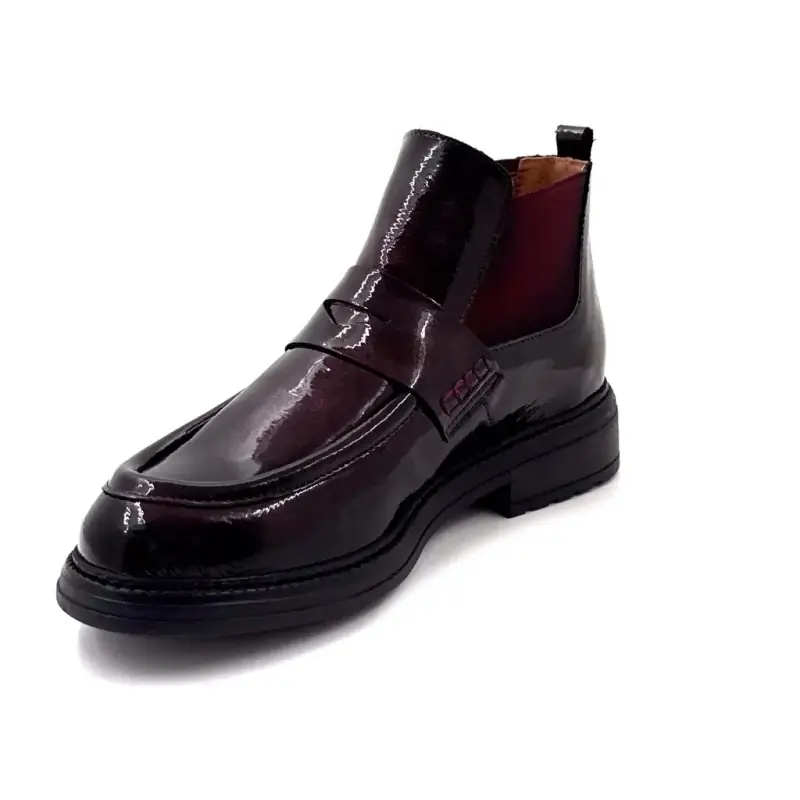Botines Ivoire CV6403 de charol burdeos - %shop-name%