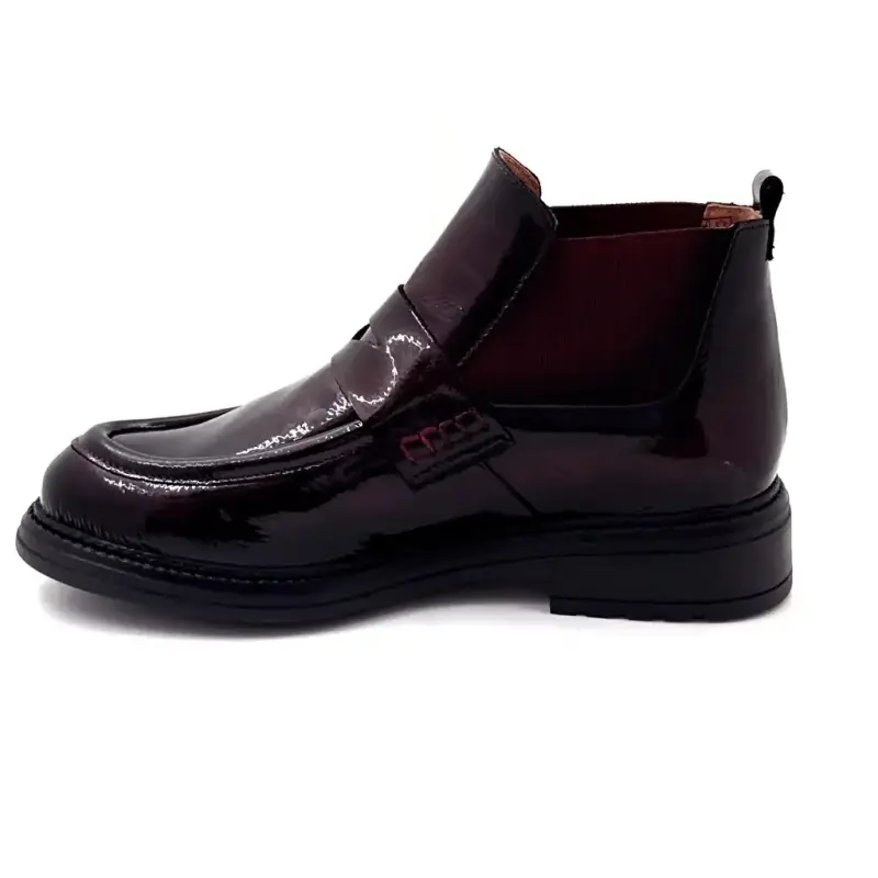 Ghete Ivoire CV6403 Piele lăcuită Bordeaux - %shop-name%