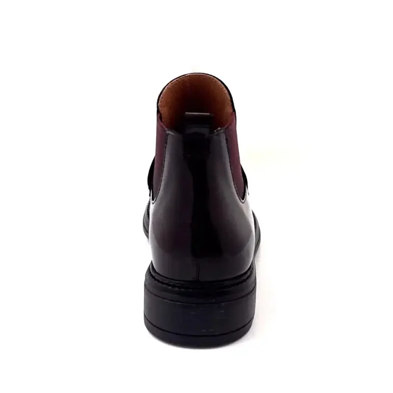 Bottillons Ivoire Cv6403 Cuir Laqué Bordeaux - %shop-name%