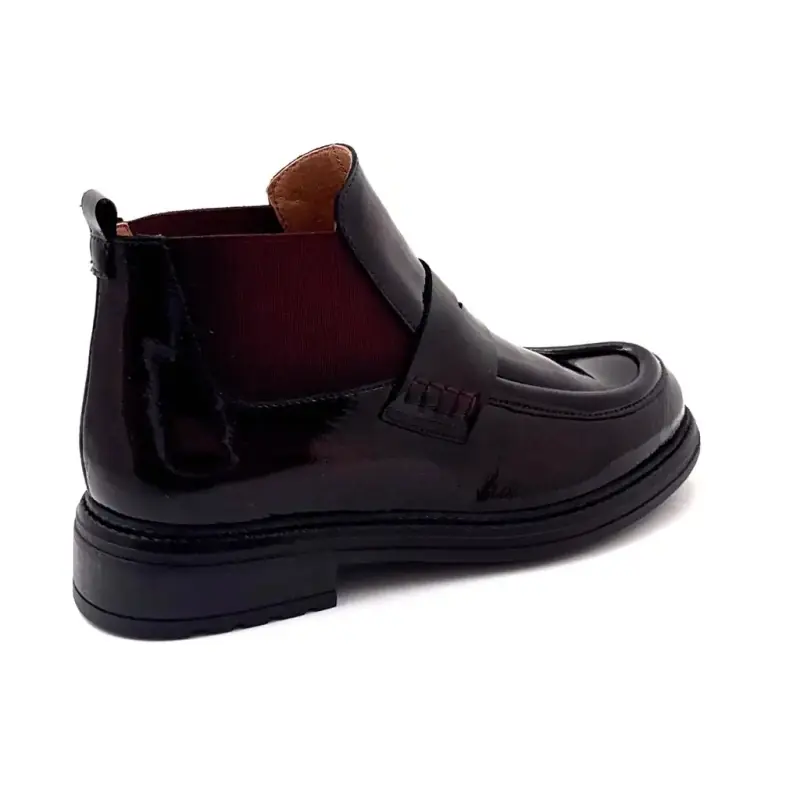 Bottillons Ivoire Cv6403 Cuir Laqué Bordeaux - %shop-name%