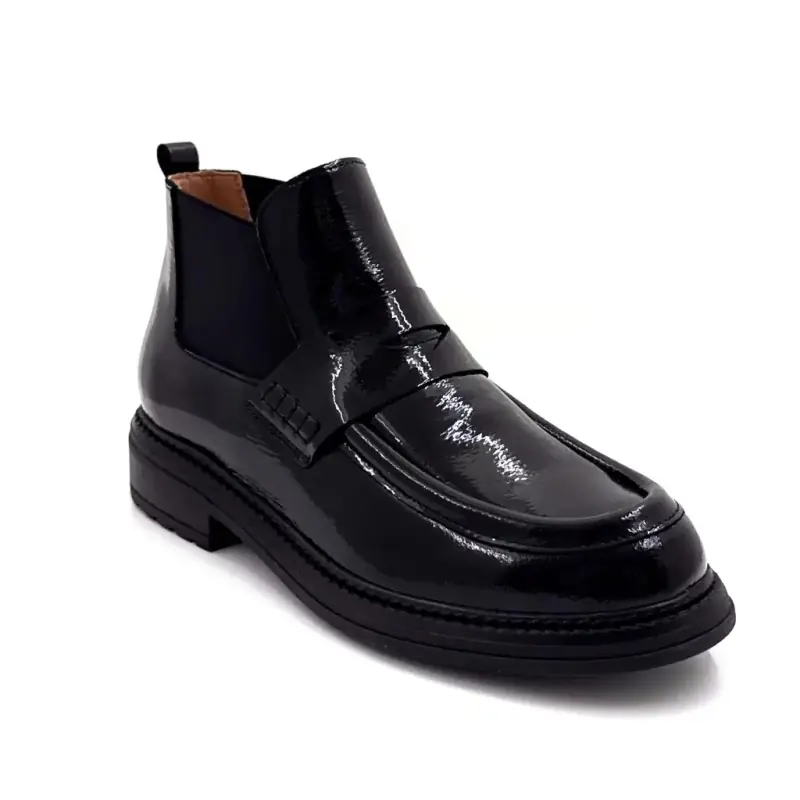 Μποτάκια Ivoire CV6403 Μαύρα λουστρίνι - %shop-name%