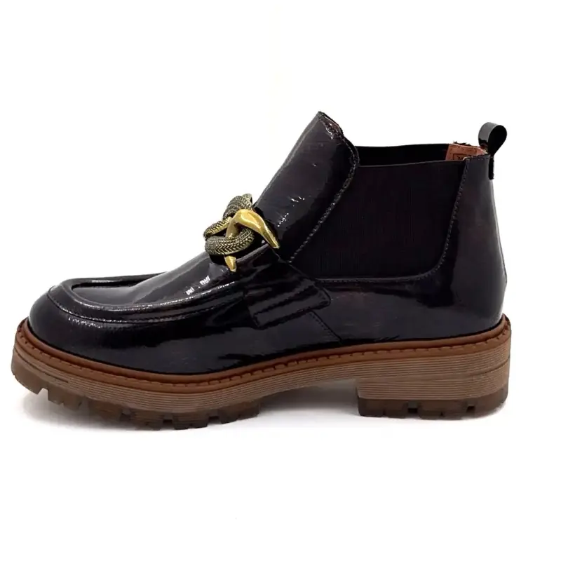 Bottillons Ivoire Cv5061 Cuir Vernis Marron - %price%