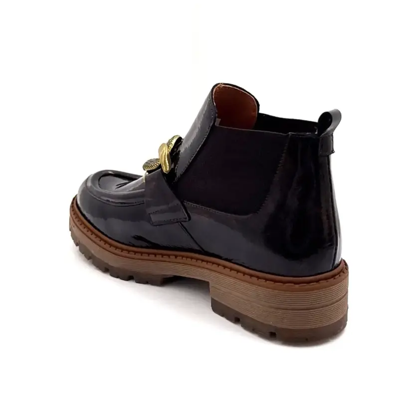 Ivoire ankelstövlar CV5061 Brunt lackskinn - %price%