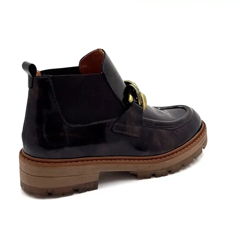 Ivoire ankelstövlar CV5061 Brunt lackskinn - %price%