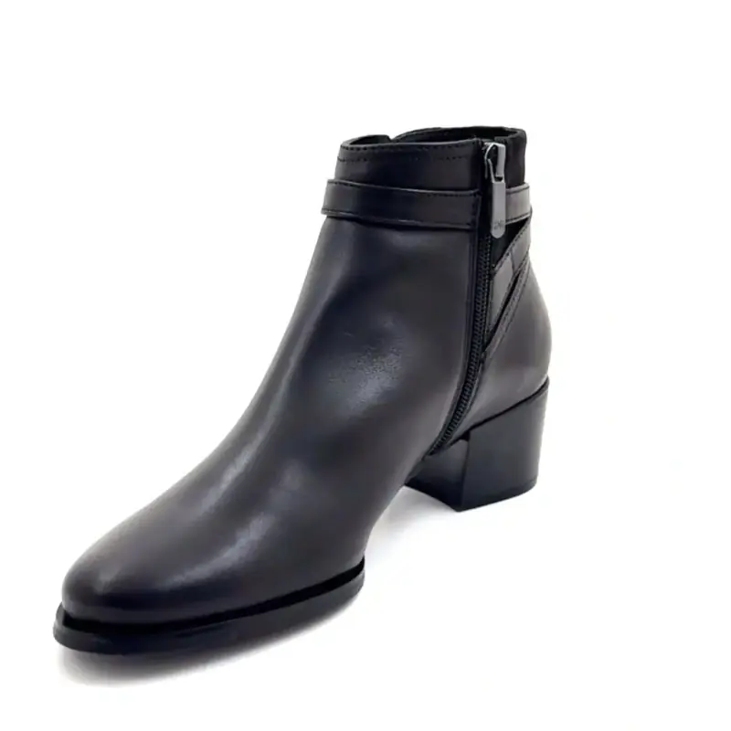 Jolene39 Sorte Læder Ankelstøvler - %price%