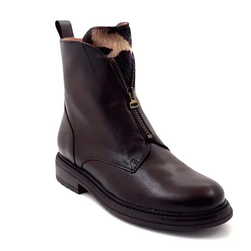 Ivoire ankelstøvletter CV6405 brunt ponniskinn - %shop-name%