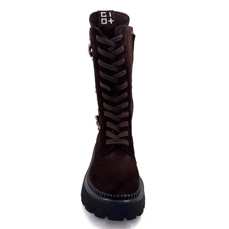 Giove Greta 01 B Brune Ranger-støvler i semsket skinn - %shop-name%