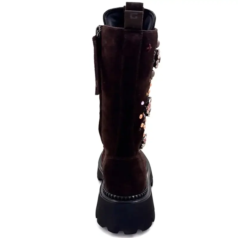 Bottines Rangers Giove Greta 01 B Daim Marron - %shop-name%