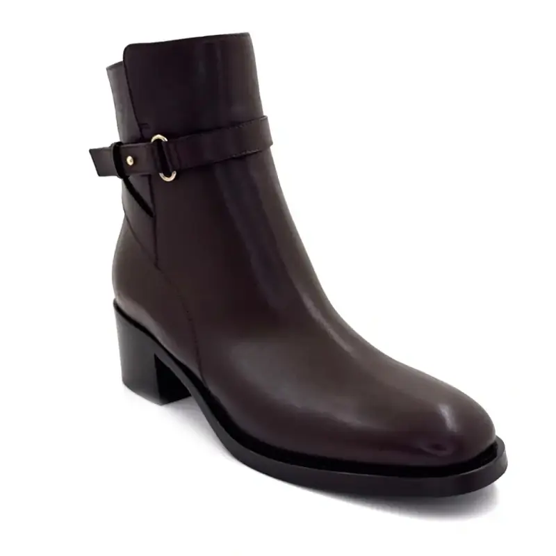 Botas de cano curto Maretto 2702 f.55 em couro marrom - %shop-name%
