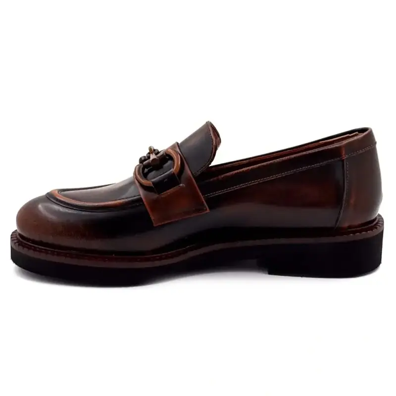 Mocasini din piele patinată maro Ivoire 320 - %shop-name%