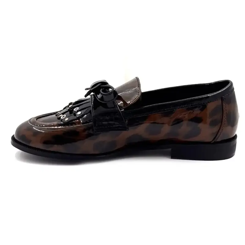 Mocassins Noa Harmon Phoebee 10427-67 en vernis léopard