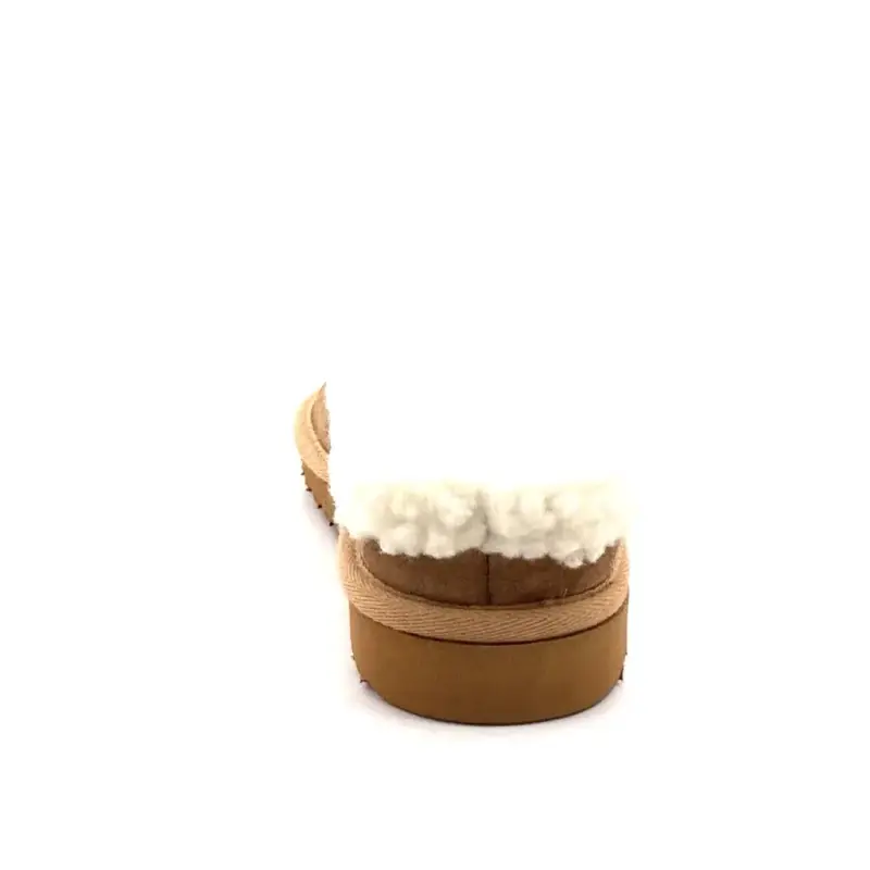 Pantofole Silvania da sera e da mattina in camoscio beige - %price%