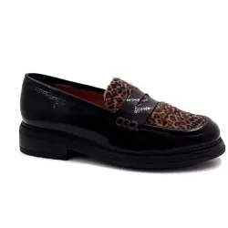 Ivoire CV6400 R bőr mokaszinok fekete leopárdmintával - %price%