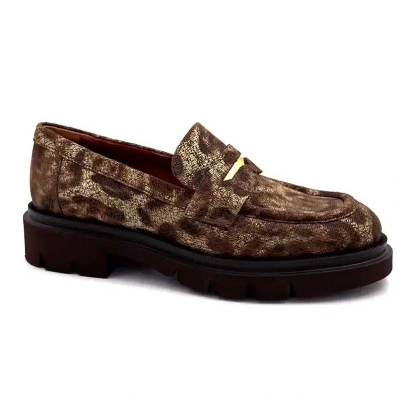 Ivoire mocassin 314 bis civity Leer Metaal Goud & Bruin %price%