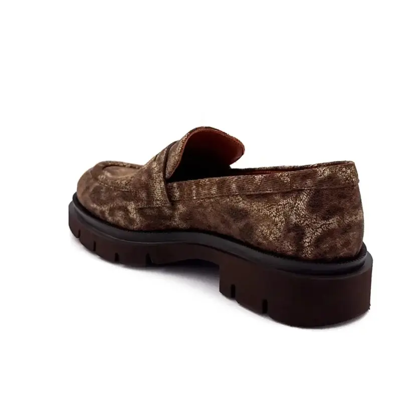 Ivoire 314 bis civity Lær Metall Gull & Brun %price%
