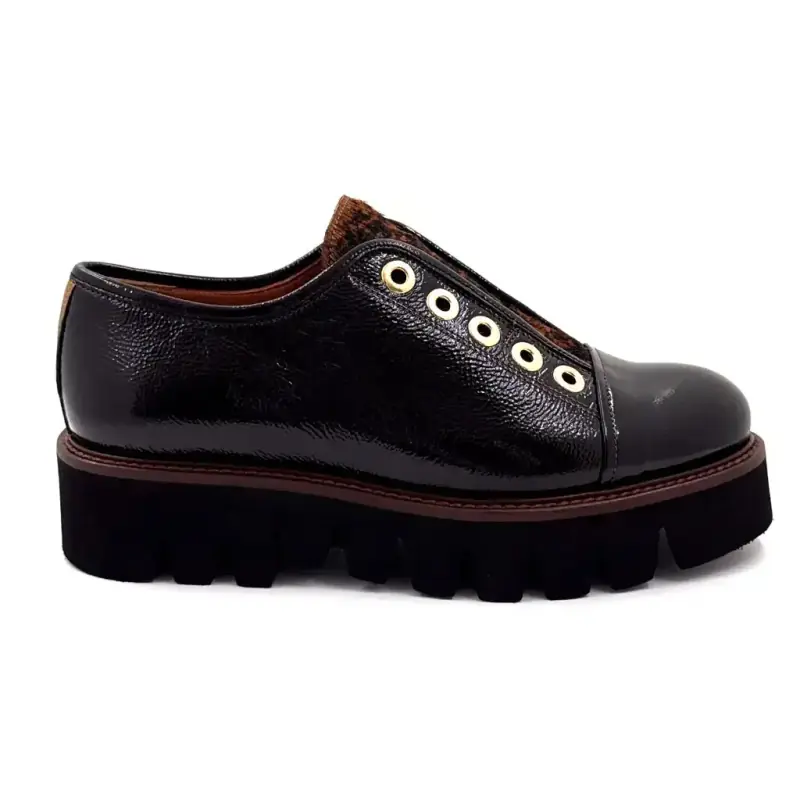 Ivoire Derby-Schuhe 332 Braunes Lackleder - %shop-name% %price%