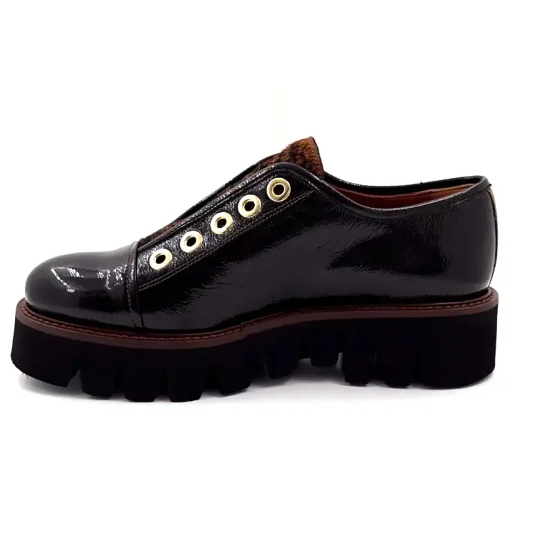 Ivoire Derby-Schuhe 332 Braunes Lackleder - %shop-name% %price%