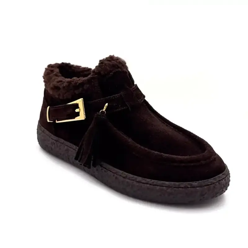 Botki Ivoire 0848-19.2 z brązowego zamszu - %shop-name% %price%