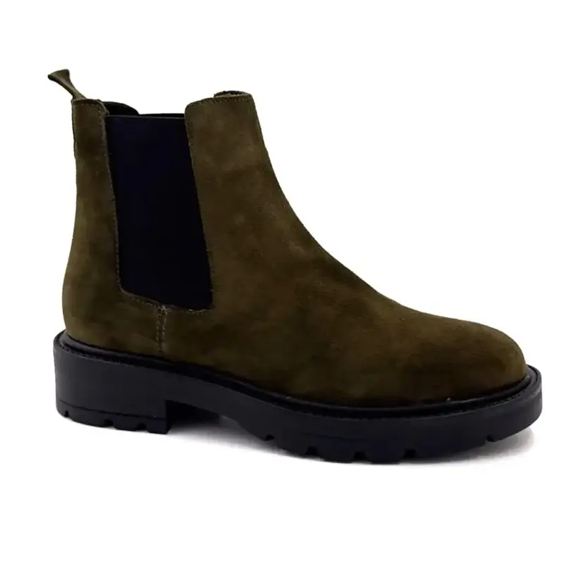 Ivoire ankelboots 835 4853 Grön mocka - %shop-name% %price%