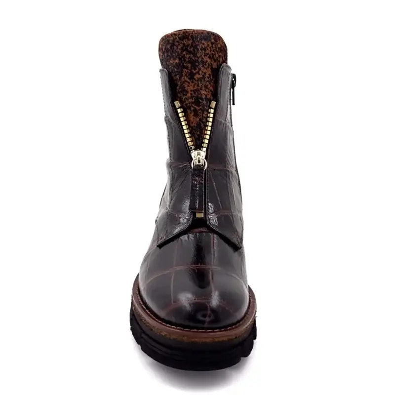 Botines Ivoire 380 Plonge Mogano de piel de cocodrilo marrón %price%