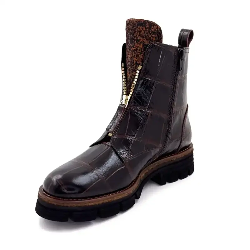 Ivoire Stiefeletten 380 Plonge Mogano Braun Krokodilleder %price%