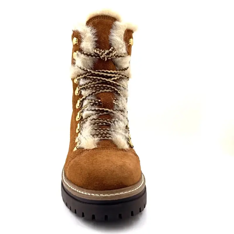 Bottines Hooper Shoes Layla Daim Camel Fourrées Mouton %shop-name%
