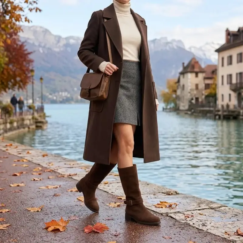 Ivoire Mid-calf Boots Tw701 Brown Suede %price%