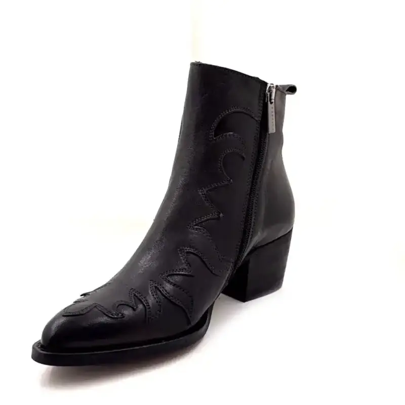 Botas de cowboy Muratti S 1775 M em couro preto - %shop-name%
