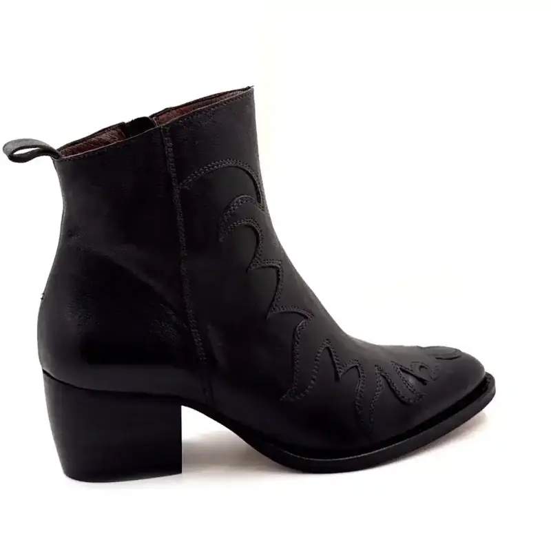 Muratti S 1775 M Czarne skórzane kowbojki - %shop-name%