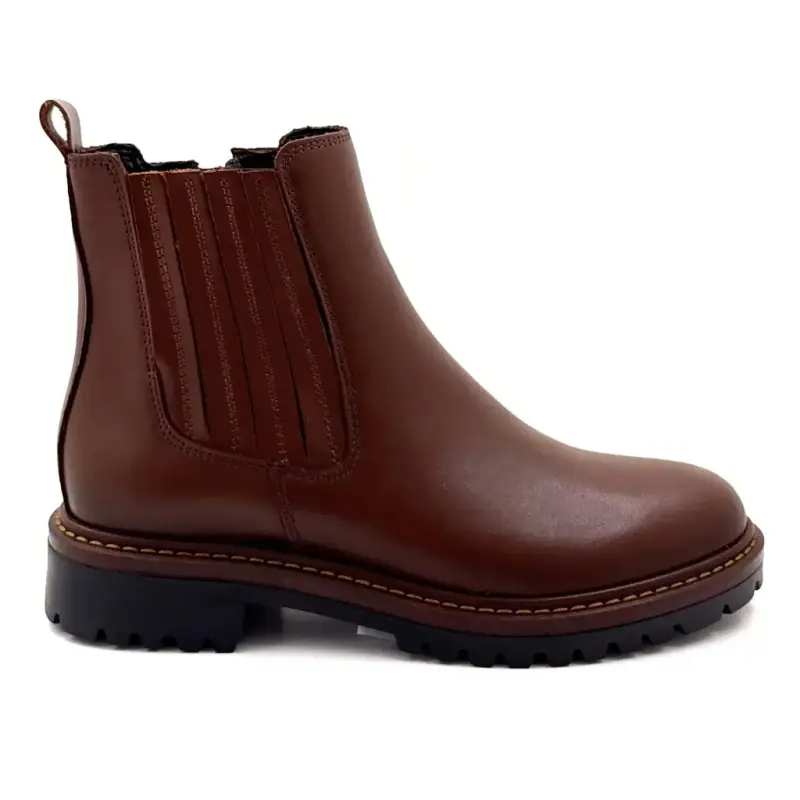 Botas Ivoire marfim 25040 em couro marrom %price%