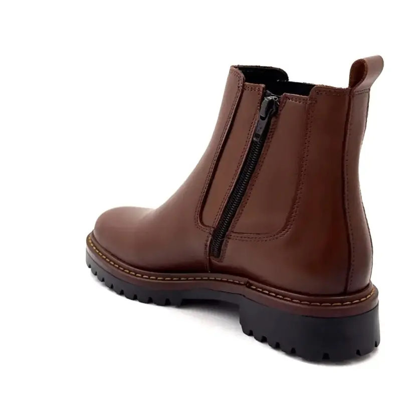 Ivoire 25040-es bőr bokacsizma, barna színben - %shop-name%
