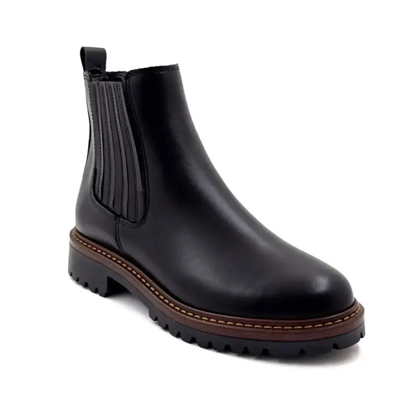 Μποτάκια Ivoire 25040 Μαύρο Δέρμα - %shop-name%