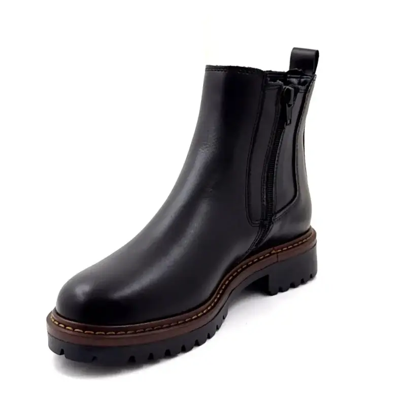 Ivoire Ankelboots 25040 Svart Läder - %shop-name%