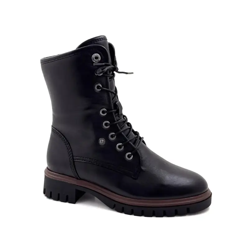 Ghete din piele neagră Justina01 - %shop-name%