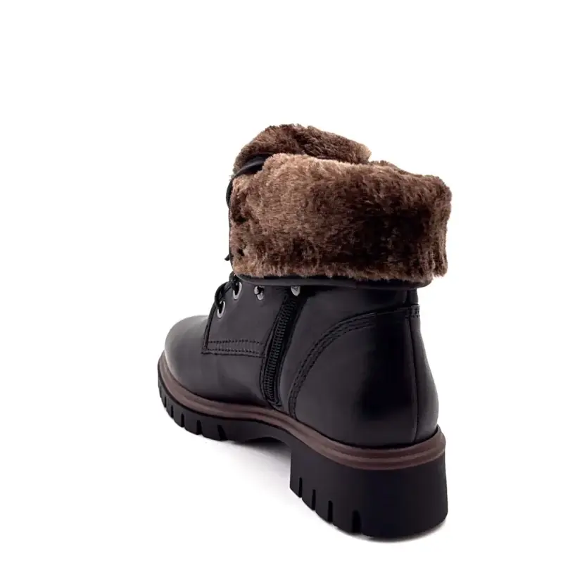 Ghete din piele neagră Justina01 - %shop-name%