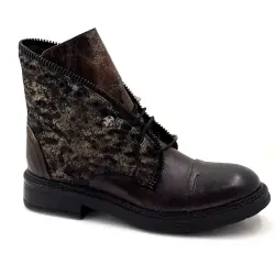 Botines Fru.it 1022 en piel bronce craquelada - %shop-name%