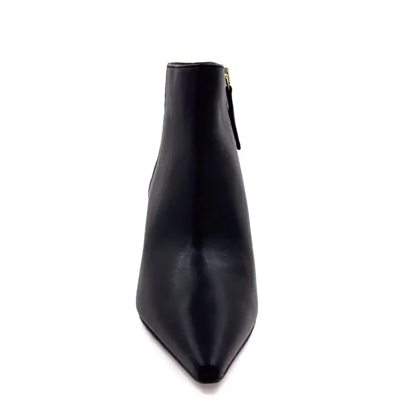 Angel Alarcon 26511 Schwarze Leder-Ankle-Boots mit Absatz