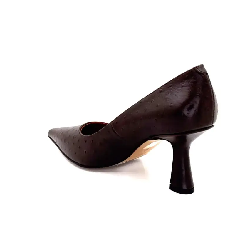 Zapatos de tacón de piel marrón Angel Alarcon 26508