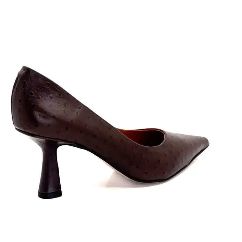 Sapatos de salto alto Angel Alarcon 26508 em couro marrom