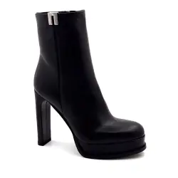 Chantal 3301 F.326 Μαύρες Δερμάτινες Ψηλοτάκουνες Μπότες με Τακούνι %price%