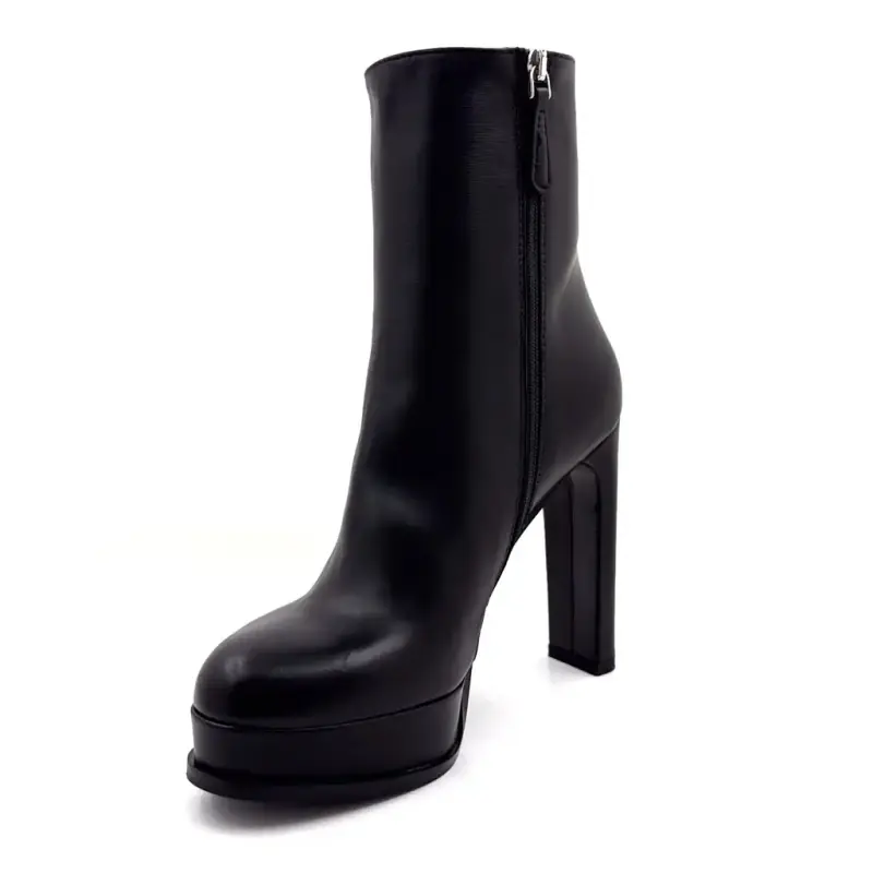 Chantal 3301 F.326 Botines de tacón alto de piel negra %price%