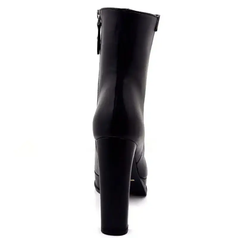 Chantal 3301 F.326 Black Leather High Heel Ankle Boots %price%