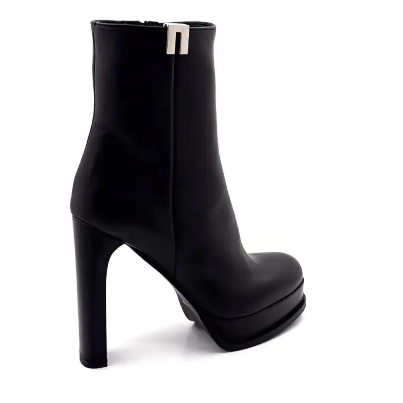 Chantal 3301 F.326 Bottines à Talons Hauts Cuir Noir %price%